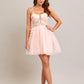 Vestido de Coctel Sin Mangas Con Tirantes Color Light Pink.