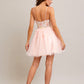 Vestido de Coctel Sin Mangas Con Tirantes Color Light Pink.