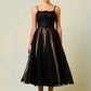 Vestido Sin Mangas con Escote en Corazón Color Black-Nude..