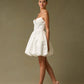 Vestido Coto en A, Con Escote Corazón Drapeado, Color Off White