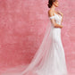 Vestido de Novia Recto de Encaje con Tirantes y Escote V
