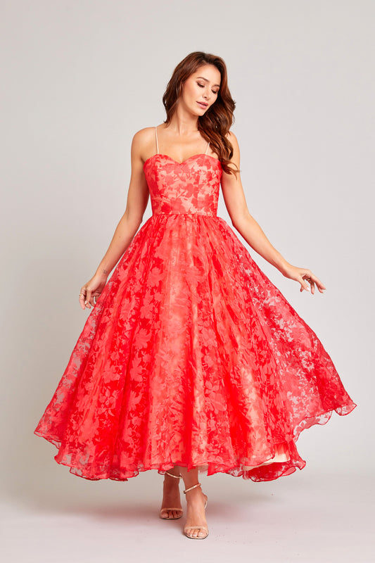 Vestido Línea A Corto Midi Con Cordones en la Espalda (Varios Colores)