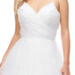Vestido cruzado con tirantes y caída en V