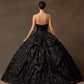 Vestido de Fiesta de Tul con Brillo Bordado con Lentejuelas y Cristales, Color Pink Y Black
