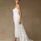 Vestido de Novia Midi Con Cauda Color Off White