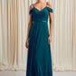 Vestido de Chiffon al Hombro con Tirantes (Varios Colores)