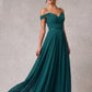 Vestido de Chiffon al Hombro con Tirantes (Varios Colores)