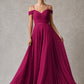 Vestido de Chiffon al Hombro con Tirantes (Varios Colores)