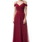 Vestido de Chiffon al Hombro con Tirantes (Varios Colores)