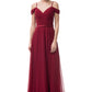 Vestido de Chiffon al Hombro con Tirantes (Varios Colores)