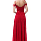 Vestido de Chiffon al Hombro con Tirantes (Varios Colores)