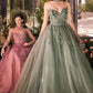  Vestido de Tul con Detalles de Encaje y Con gargantilla. (Varios Colores)