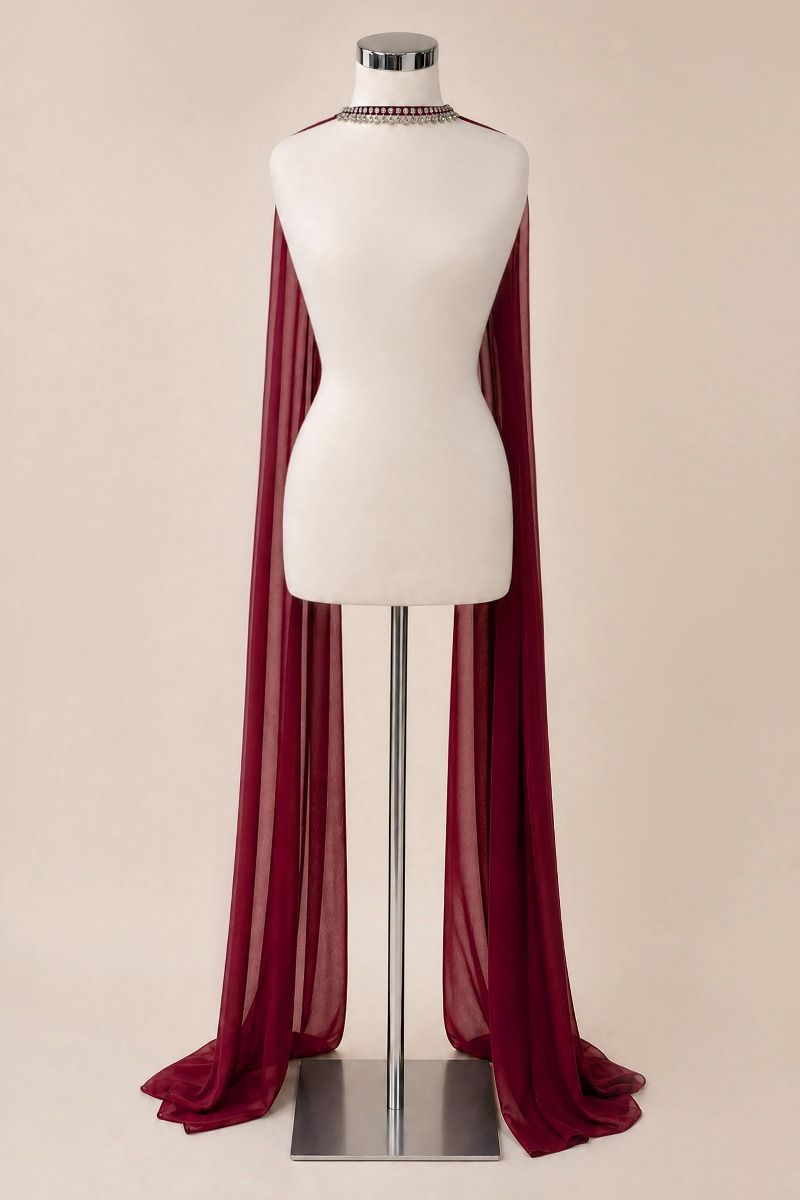 Bufanda de Chiffon con Gargantilla, Varios Colores