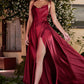 Vestido de Dama de Honor corte A con Tela Satinada y Lazos Ajustables (Varios Colores)