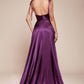 Vestido de Dama de Honor corte A con Tela Satinada y Lazos Ajustables (Varios Colores)