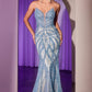 Vestido de Encaje Sin Tirantes con Perlas Y Cristales (Varios Colores)