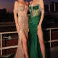 Vestido Corte Sirena Equipado de Cuentas y Hombros Descubiertos (Varios Colores)