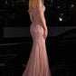 Vestido Corte Sirena Bordado con Pedrería (Varios Colores)