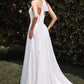 Vestido de Novia de Satén Con Escote Halter.