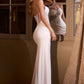Vestido de Novia Semi-Stretch Drapeado Sin Tirantes color Off White