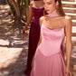 Vestido en Corte A con Corpiño Tipo Corse y Falda Vaporosa, incluye Pashmina (Varios Colores)