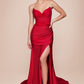 Vestido de Satén Elástico Sin Tirantes. (Varios Colores)