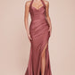 Vestido de Satén con Stetch Curvy. (Varios Colores)