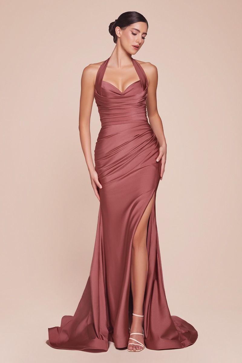 Vestido de Satén con Stetch Curvy. (Varios Colores)