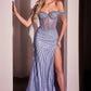 Vestido de Noche con Hombros Totalmente Adornados (Varios Colores)
