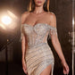 Vestido de Noche con Hombros Totalmente Adornados (Varios Colores)