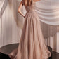 Vestido de Tul a Capas con Decoraciones Color ROSE CHAMPAGNE