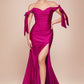 Vestido de Dama de Honor corte ajustado de tela elástica con un escote sostenido por largos lazos (Varios Colores)