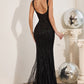 Vestido  Ajustado Decorado Con Lentejuelas (Dos Colores)