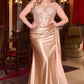 Vestido Curvy de Satín con Encaje con Pedrería.(Varios Colores)