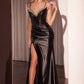 Vestido de Satén con Cristal.  (Varios Colores)