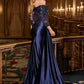 Vestido Corte Recto Escote de hombros descubiertos, mangas tres cuartos y espalda cerrada (Varios Colores)