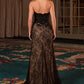 Vestido con Escote Redondo Gargantilla a juego y Adorno que Moldea el Cuerpo, Color Black
