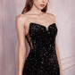 Vestido de Lentejuelas Sin Tirantes (Varios Colores)