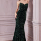 Vestido de Lentejuelas Sin Tirantes (Varios Colores)