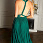 Vestido en línea A con Tirantes que pueden formar varios Estilos. (Varios Colores)
