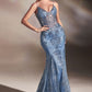 Vestido Ajustado con corsé y estampado de Floral Glitter (Varios Colores)