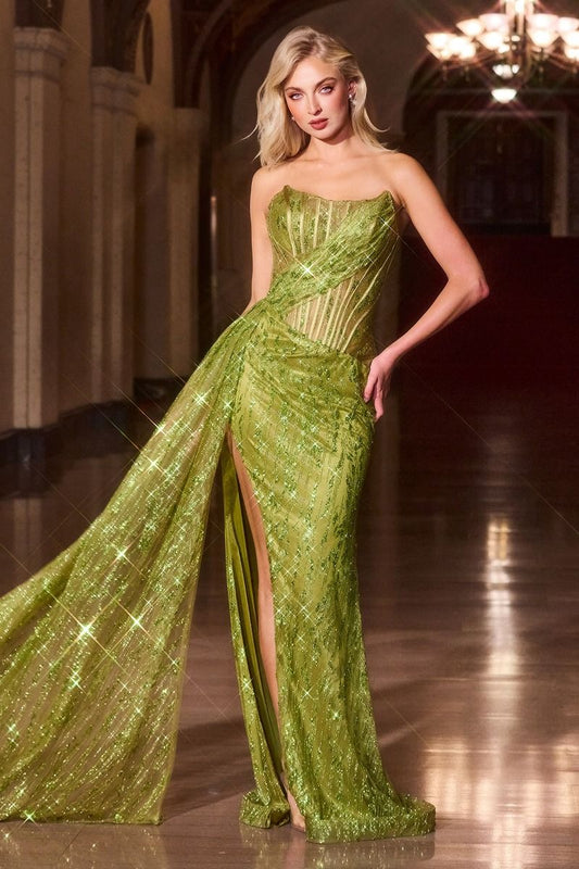 Vestido Sin Tirantes y Decoraciones con Brillo. (Varios  Colores)