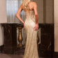 Vestido Corte Sirena Escote de corazón sin tirantes con adornos de cuentas por todas partes