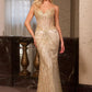 Vestido Corte Sirena Escote de corazón sin tirantes con adornos de cuentas por todas partes