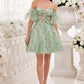 Vestido Corto al Hombro (Varios Colores)