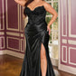 Vestido Curvy Corte Recto, Escote de Corazón sin Tirantes, Corpiño Tipo Corsé y Falda Drapeada (Varios Colores)