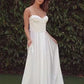 Vestido de Novia de Satén en Línea A.
