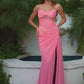 Vestido Semi-Stretch Drapeado Sin Tirantes (Varios Colores)