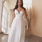 Vestido de novia clasico línea A satén suave