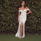 Vestido de Novia de Neopreno Strech Con Hombros Desconectados.